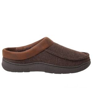 Dearfoams Men's Cozy Comfort Will Moc Toe Clog Brown Slipper Size 9-10